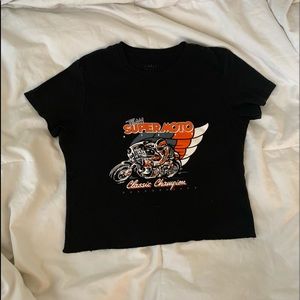 super moto black brandy melville crop top